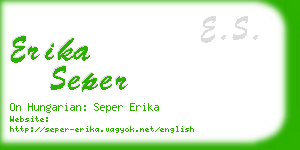 erika seper business card